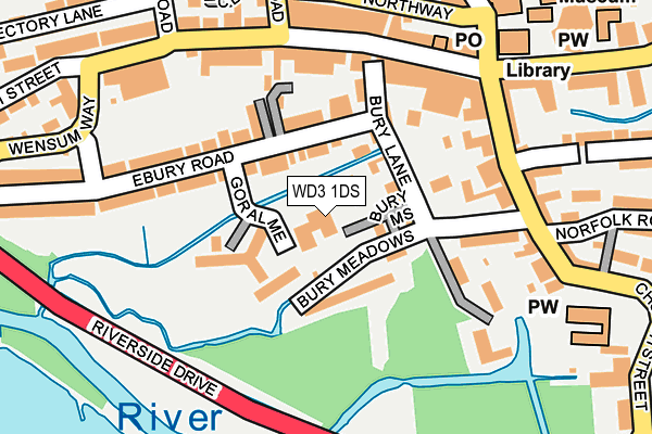 WD3 1DS map - OS OpenMap – Local (Ordnance Survey)