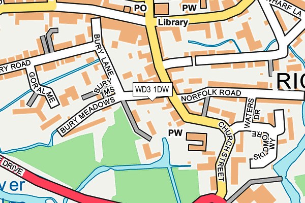 WD3 1DW map - OS OpenMap – Local (Ordnance Survey)