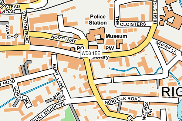WD3 1EE map - OS OpenMap – Local (Ordnance Survey)