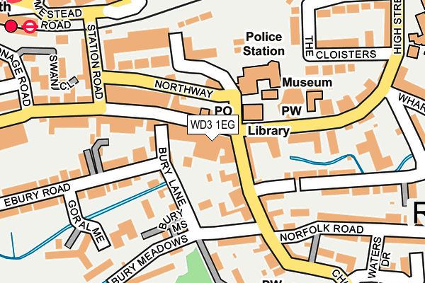 WD3 1EG map - OS OpenMap – Local (Ordnance Survey)