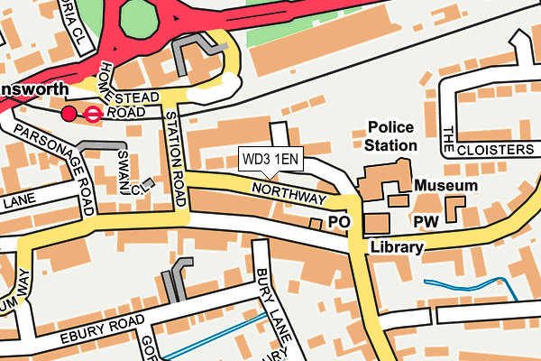 WD3 1EN map - OS OpenMap – Local (Ordnance Survey)