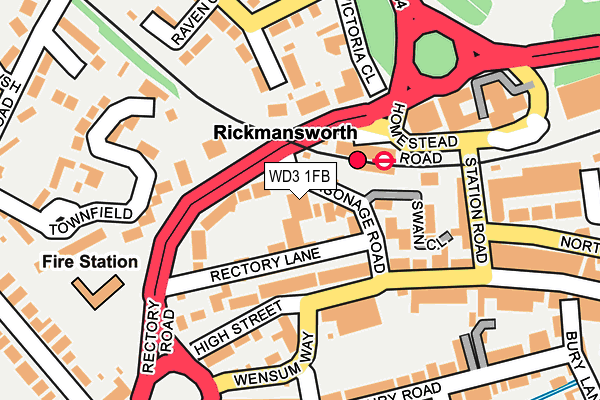 WD3 1FB map - OS OpenMap – Local (Ordnance Survey)