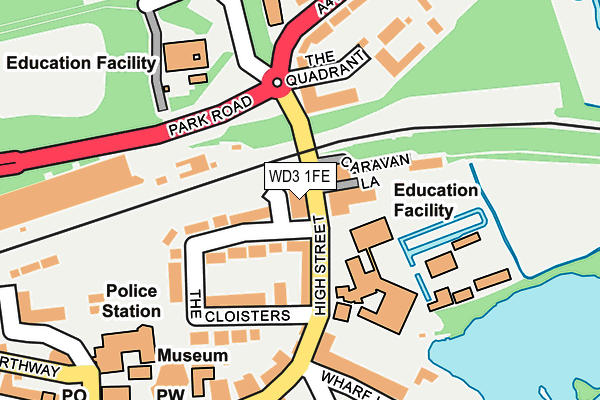 WD3 1FE map - OS OpenMap – Local (Ordnance Survey)