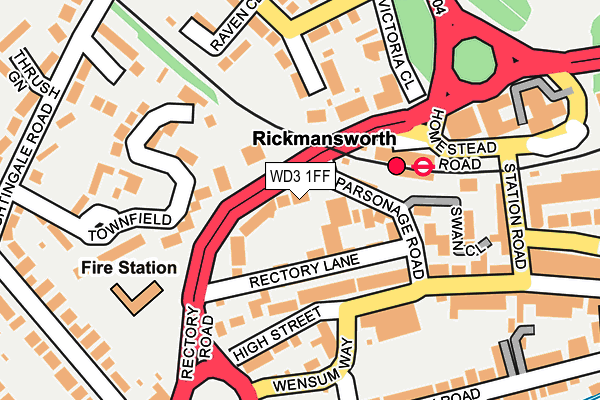 WD3 1FF map - OS OpenMap – Local (Ordnance Survey)