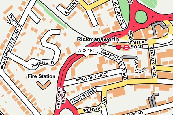 WD3 1FG map - OS OpenMap – Local (Ordnance Survey)