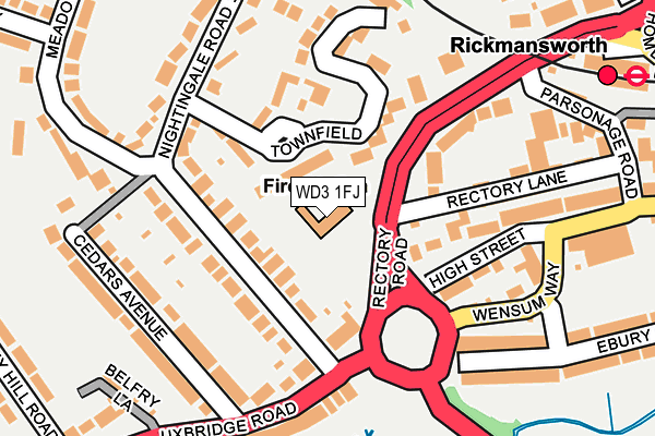 WD3 1FJ map - OS OpenMap – Local (Ordnance Survey)