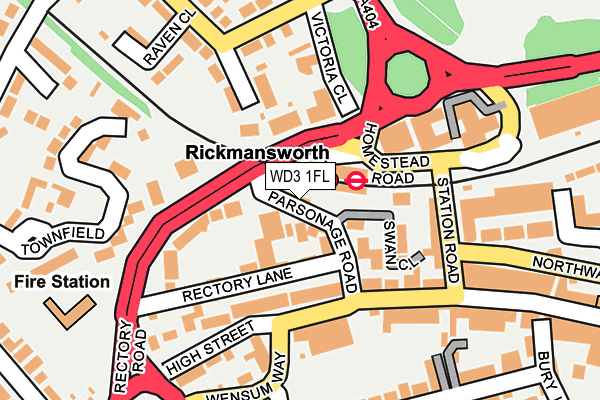 WD3 1FL map - OS OpenMap – Local (Ordnance Survey)