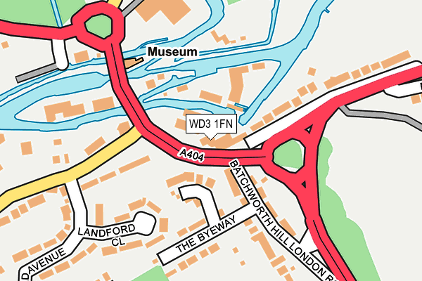 WD3 1FN map - OS OpenMap – Local (Ordnance Survey)