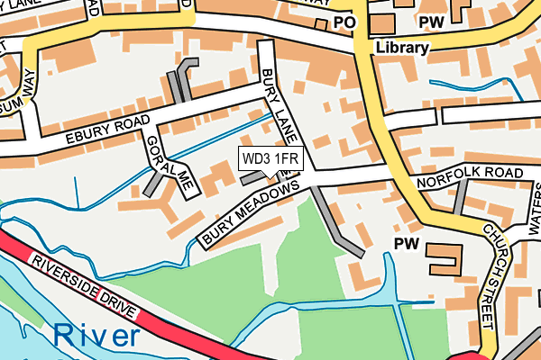 WD3 1FR map - OS OpenMap – Local (Ordnance Survey)