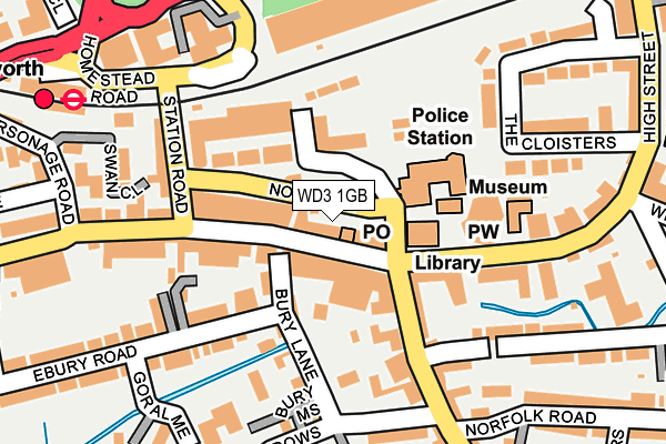 WD3 1GB map - OS OpenMap – Local (Ordnance Survey)