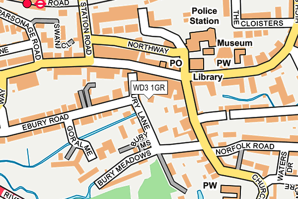 WD3 1GR map - OS OpenMap – Local (Ordnance Survey)
