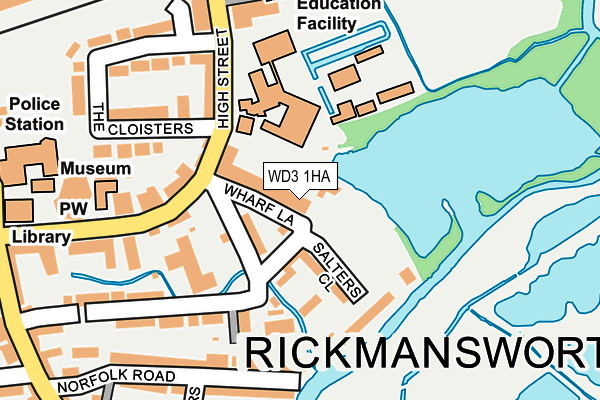 WD3 1HA map - OS OpenMap – Local (Ordnance Survey)
