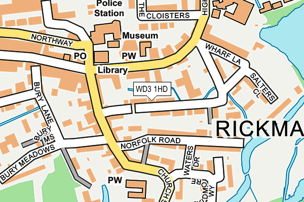 WD3 1HD map - OS OpenMap – Local (Ordnance Survey)
