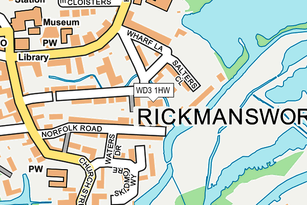 WD3 1HW map - OS OpenMap – Local (Ordnance Survey)