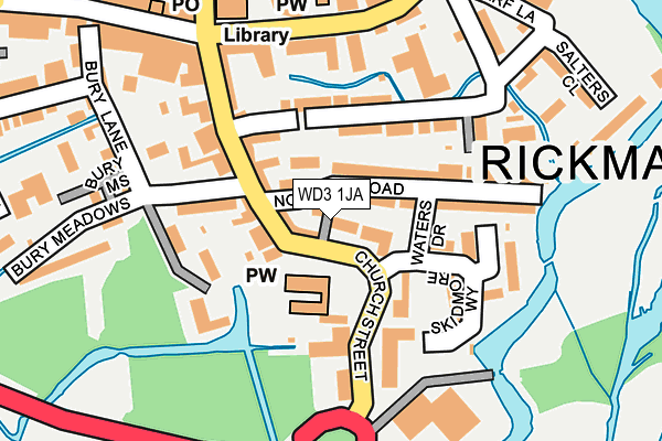 WD3 1JA map - OS OpenMap – Local (Ordnance Survey)
