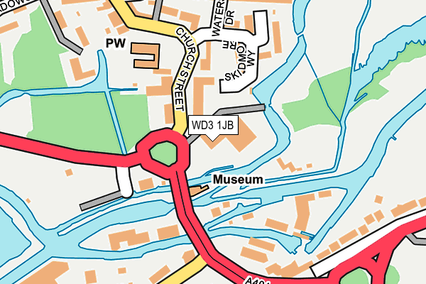 WD3 1JB map - OS OpenMap – Local (Ordnance Survey)