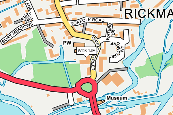 WD3 1JE map - OS OpenMap – Local (Ordnance Survey)
