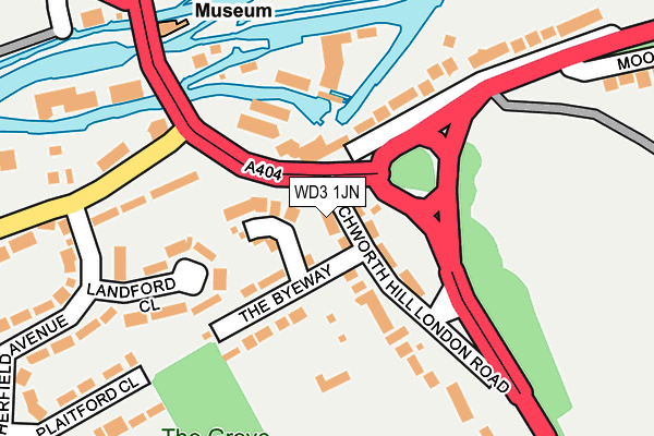 WD3 1JN map - OS OpenMap – Local (Ordnance Survey)