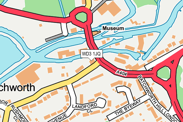 WD3 1JQ map - OS OpenMap – Local (Ordnance Survey)