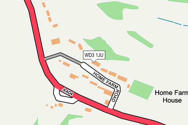 WD3 1JU map - OS OpenMap – Local (Ordnance Survey)