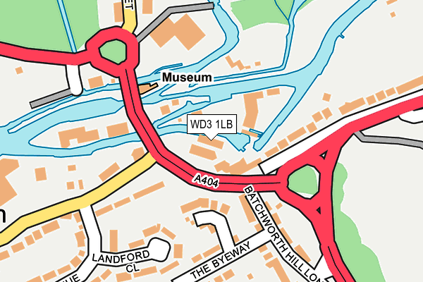 WD3 1LB map - OS OpenMap – Local (Ordnance Survey)