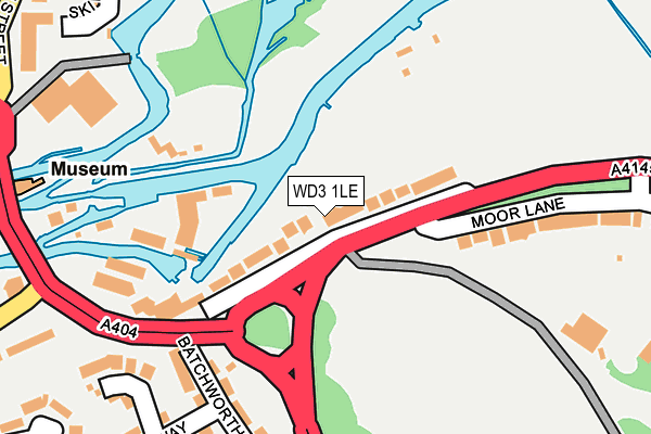 WD3 1LE map - OS OpenMap – Local (Ordnance Survey)