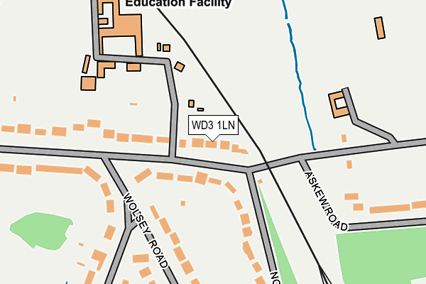WD3 1LN map - OS OpenMap – Local (Ordnance Survey)