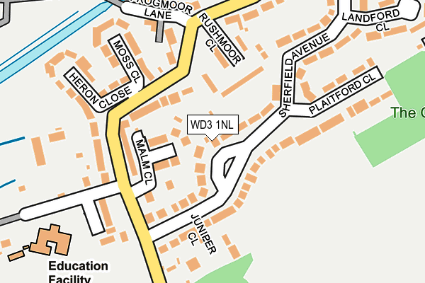 WD3 1NL map - OS OpenMap – Local (Ordnance Survey)