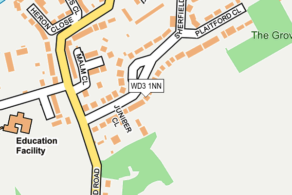 WD3 1NN map - OS OpenMap – Local (Ordnance Survey)