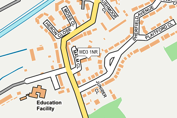WD3 1NR map - OS OpenMap – Local (Ordnance Survey)