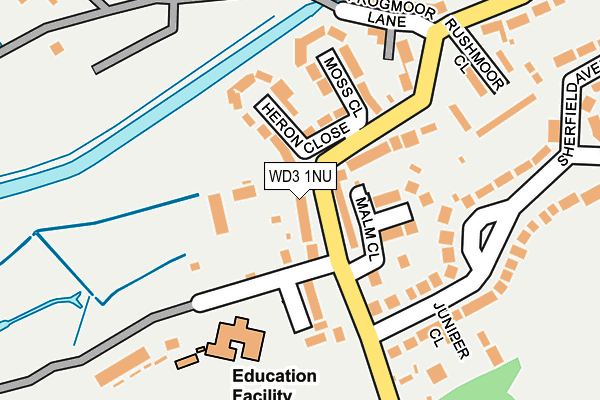 WD3 1NU map - OS OpenMap – Local (Ordnance Survey)