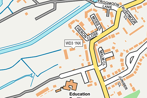 WD3 1NX map - OS OpenMap – Local (Ordnance Survey)