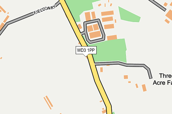 WD3 1PP map - OS OpenMap – Local (Ordnance Survey)