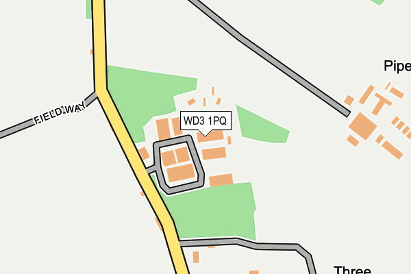 WD3 1PQ map - OS OpenMap – Local (Ordnance Survey)