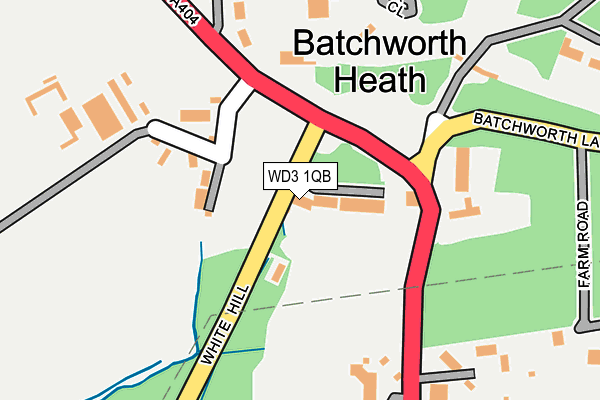 WD3 1QB map - OS OpenMap – Local (Ordnance Survey)