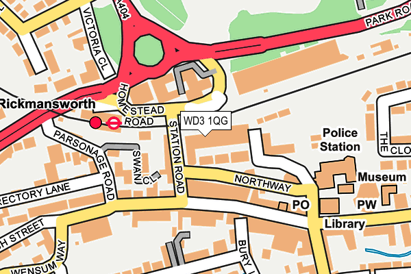 WD3 1QG map - OS OpenMap – Local (Ordnance Survey)