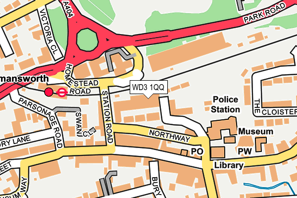 WD3 1QQ map - OS OpenMap – Local (Ordnance Survey)