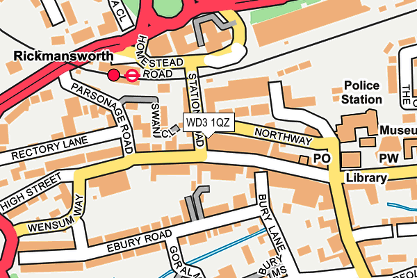 WD3 1QZ map - OS OpenMap – Local (Ordnance Survey)