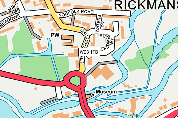 WD3 1TB map - OS OpenMap – Local (Ordnance Survey)