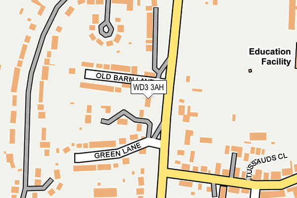 WD3 3AH map - OS OpenMap – Local (Ordnance Survey)