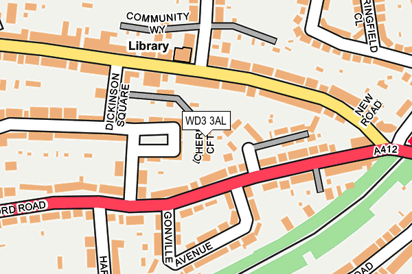 WD3 3AL map - OS OpenMap – Local (Ordnance Survey)