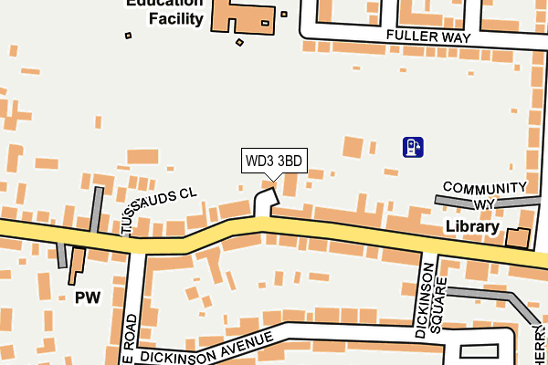WD3 3BD map - OS OpenMap – Local (Ordnance Survey)