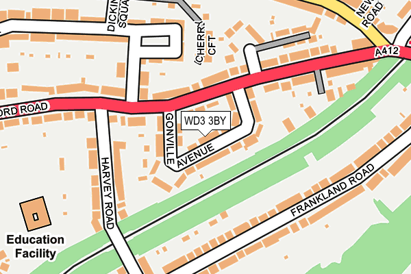 WD3 3BY map - OS OpenMap – Local (Ordnance Survey)