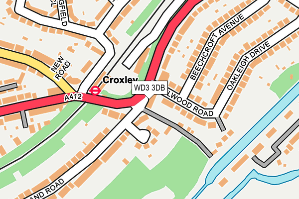 WD3 3DB map - OS OpenMap – Local (Ordnance Survey)