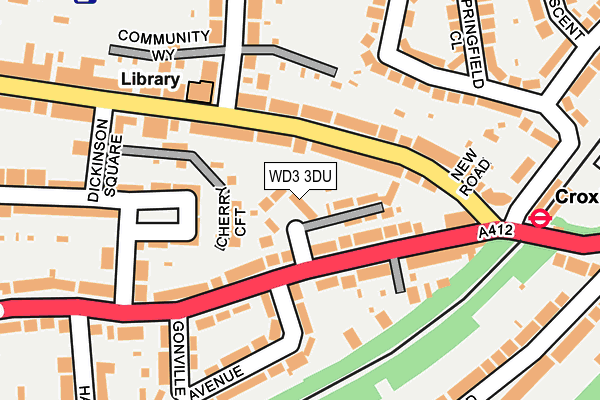 WD3 3DU map - OS OpenMap – Local (Ordnance Survey)