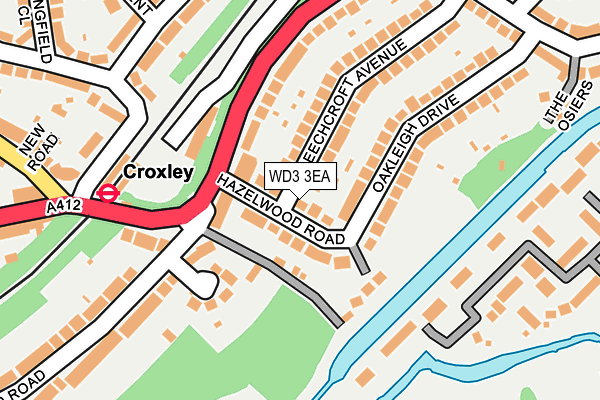 WD3 3EA map - OS OpenMap – Local (Ordnance Survey)