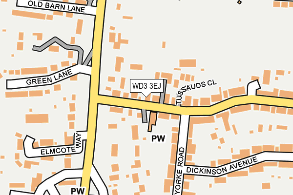 WD3 3EJ map - OS OpenMap – Local (Ordnance Survey)