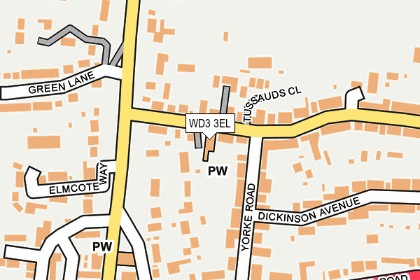 WD3 3EL map - OS OpenMap – Local (Ordnance Survey)