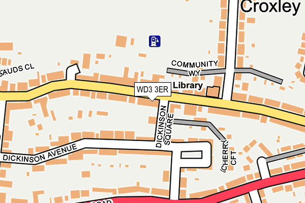 WD3 3ER map - OS OpenMap – Local (Ordnance Survey)