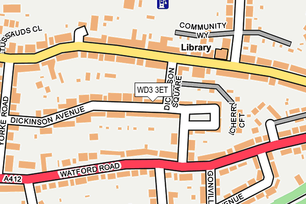 WD3 3ET map - OS OpenMap – Local (Ordnance Survey)